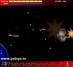 Веселая леталка- стрелялка под старый добрый рок-н-ролл.