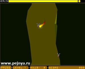 Игра про что-то горящее, летящее вниз и сжегаюшее всех кто попадается у него на пути.