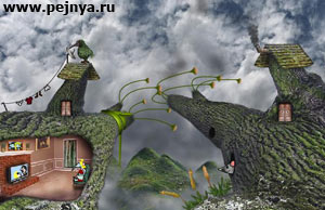 Игра по дафратных человечков, охеревшую птицу и спутниковую антену.