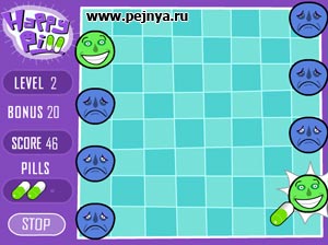 В этой игре вам предстоит одной пилюлей антидепресанта осчастливить все грусные лица.