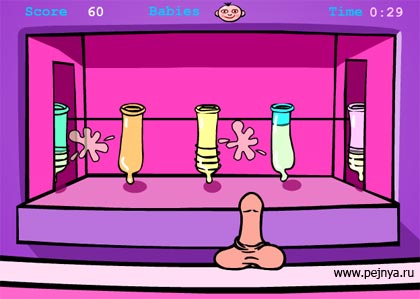Флеш игра - ЧЛЕН. Кончай в презервативы, а то...будут дети. Игрушка СУПЕР!!!
