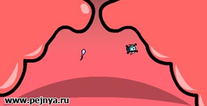 Весёлая игра где вам придется путешествовать по женской половой системе.