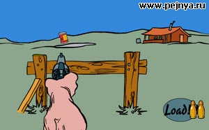 Неплохая стрельбы по банкам.